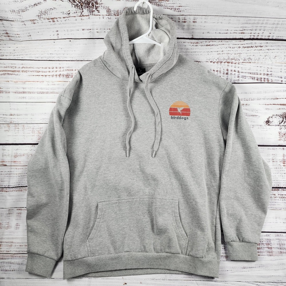 Birddogs Sunset Bird Pullover Hoodie XL Regular Gray Back Graphic Logo - Picture 2 of 9